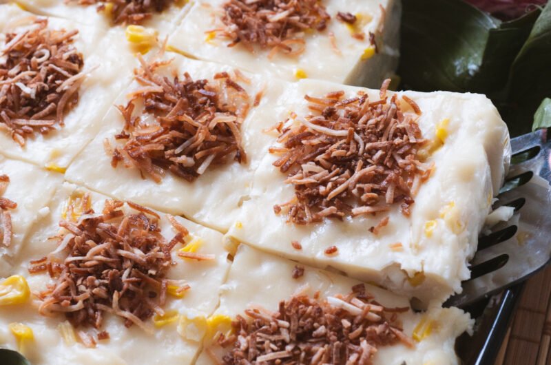 Creamy Maja Blanca (Filipino Coconut and Corn Pudding) - Asia Makes